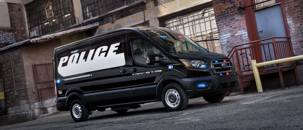 Ford Transit prisoner transport van with secure interior configuration