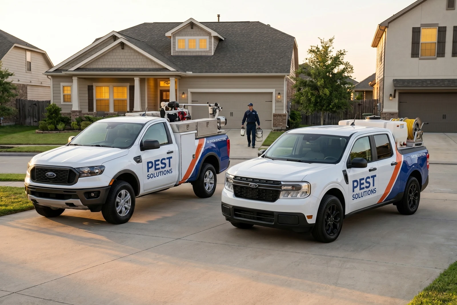Ford Ranger pest control vehicle with professional branding